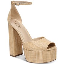 샘에델만 Kori 웨지 스트랩 여성구두 펌프스힐 Beechwood Raffia