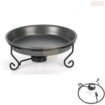 깊은 화덕 피자 팬 워머 받침대 23cm 세트 고체연료 촛불 양초 스탠드, 기본