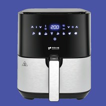키친아트 대용량 에어프라이어 5L 스텐 블랙