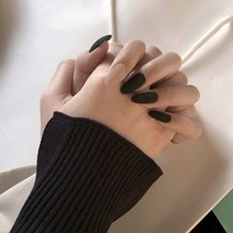 엘씨 셀프 네일아트 붙이는 네일팁 인조팁, 027_블랙베이지 매트(오발)