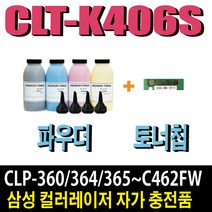 삼성 CLT-K406S 파우더 CLP-360 CLP-365W CLX-3300 CLX-3305W CLX-3307W SL-C462FW SL-C463W SL-C467FW 비정품토너, 1개, 파랑파우더(3회분)