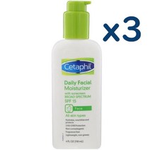 Cetaphil 세타필 데일리 페이셜 수분 선크림 SPF15 118ml x3팩