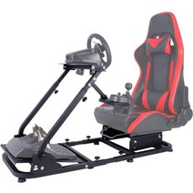 Marada 레이싱 휠 스탠드 시트 슬롯 워터 컵 홀더가 있는 스티어링 휠 스탠드 접이식 핏 Logitech G25 G27 G29 G920 G923 Thrustmaster T30, Black Cockpit Stand-5