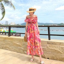 비치 원피스 커플비치웨어 30대여름 하와이안 휴양지커플룩 해외여행 나시원피스 베트남 여름옷 하와이 휴양지옷