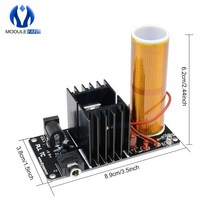 DIY 키트 미니 음악 테슬라 코일 플라즈마 스피커 아크 발생기 공명 무선 전송 DC 15V-24V 스테레오, 한개옵션0