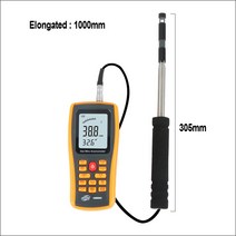 풍속계 풍향계 바람 측정 BENETECH 기기 디지털 풍속 온도 테스터 USB 인터페이스 GM8903 0 30ms 센서, 1개