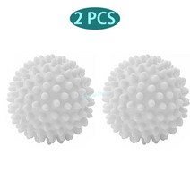 미니건조기 재사용 가능한 세탁 건조기 공 PVC 부드럽게 건조 패브릭 유연제 청소 도구 액세서리, [05] White 2pcs