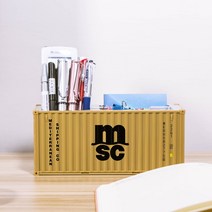 프라모델 Matson20 피트 미니 선적 컨테이너 모델 완구화물 컨테이너마리티모 물류 컨테이너선박 스케일 모델크리에이티브 펜 홀더, 07 MSC 30Pen Holder