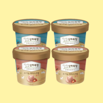 상하목장 아이스크림 세트 (딸기 100ml 2개+밀크 100ml 2개) (총 4개)_냉동, 옵션1