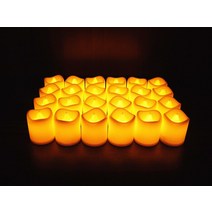 밀랍초 천연 기도 초ANNISOUL 24 pcs 전자 촛불 빛 시뮬레이션 불꽃 세트 전기 도금 갈색 유리 LED Freeshi, 04 24 pcs-box