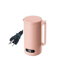 두유제조기 가정용 미니 두유기 두유메이커 휴대용 밀크 쉐이크 두유 메이커 500ML 믹서기 스무디 프로세서 가전 제품 110220V, Pink 350ML+UK+110V