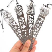 스테인리스 10센치 책갈피 도형자 예쁜 북마크 모양 자 겸용 북클립 심플 페이지홀더 디자인 책갈피줄 독서선물 독서용품 귀여운 책갈피끈, 어항