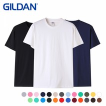 남성 남자 여름 반팔 라운드 티셔츠 스포츠 슬리브 무지 티 25color
