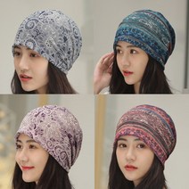 Genpezer 무드 여성 여자 봄 여름 가을 겨울 비니 모자 항암 방한 패션 넥워머 무지 자수