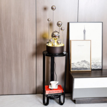 인테리어 실내 인공폭포 연못 가정용 물멍 실내정원만들기 미니분수대 사무실오픈 집들이선물, 실버(스탠드포함)