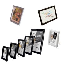 스탠드 액자 증명 사진 틀 받침 거치대 작은 웨딩사진 접이식 소형 아기 포토 고급 탁상용 테이블 탁상 개폐식 프레임 스냅스 케이스 영정 사이즈 검정 흰색, 은색-3R