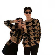 여성 라운드넥 니트 크롭니트 남자니트 루즈핏 맨투맨 스웨터 커플룩 간절기 가을겨울