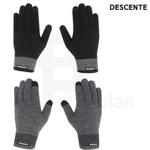 데상트 공용 스마트터치 아크릴 니트 장갑 SM423TGLO2, 블랙