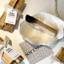 팔로산토 스머지 인센스스틱 화이트세이지 천연 집방향제 향피우기, 유리트레이