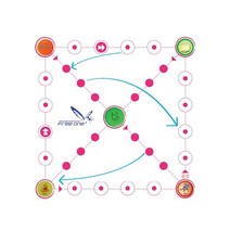 윷놀이말판(천재질) 90cm x 90cm 플라잉디스크 윷놀이판 6 /프리원 2303