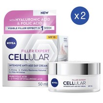 니베아 셀룰러 필러 엑스퍼트 인텐시브 안티-에이지 데이크림 SPF 15 50ml Nivea Intensive Anti-Age Day Cream, 2개