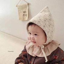 [레이스보넷] 슈크림 겨울레이스보넷 아기모자 겨울보넷 겨울베베룩 데일리룩 특별한날