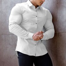 머슬핏 남자 링클프리셔츠 구김없는 와이셔츠 봄여름 데일리 셔츠