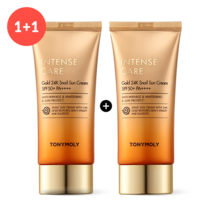 토니모리 인텐스 케어 골드24K 스네일 선크림50ml sf50+pa++++ 1+1 영양+틴력+주름 케어 신개념 프리미엄 달팽이 선크림 촉촉하고 부드러운 발림성, 1개