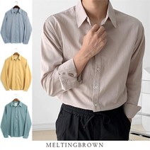 [로즈블로썸] [멜팅브라운] 남자 긴팔셔츠 남성 가을 린넨 셔츠 tr7 (9108969)