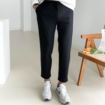 [오늘출발]놈시크 남자 기모 슬랙스 팬츠 사방스판 테이퍼드핏 밴딩 겨울바지 빅 사이즈