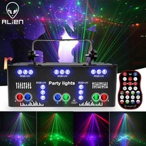 업소용빔프로젝터ALIEN-21 홀 RGB 파티 DJ 디스코 빔 패턴 무대 레이저 라이트 프로젝터 UV LED 스트로브, 04 영국 플러그