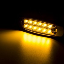 10pcs 12V 24V 12 LED 자동차 트럭 트럭 트레일러에 대 한 LED 사이드 마커 조명 트럭 캐 러 밴 버스 밴 보, 01 10x yellow