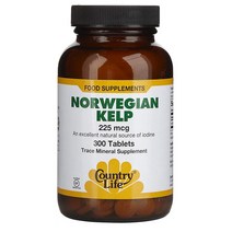 Country Life Iodine 요오드 225mg 300정 해외, 5개