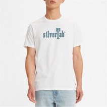리바이스 NC15 공용 SilverTab 프린팅 로고 반팔 티셔츠(화이트) 22491-1133