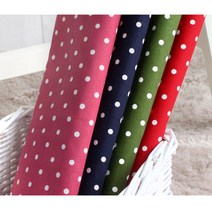 자투리 도톰한 면20수 옥스포드 진색바탕 6mm도트원단 택1, OX6mm도트카키바탕