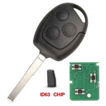 Jingyuqin 3 버튼 원격 키 fob 315mhz 433mhz 4d60 id63 칩 for ford mondeo focus fusion fiesta galaxy transit, hu101 4d63 탄소