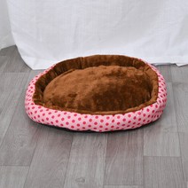 도트 애완 동물 강아지 올 시즌을위한 유니버설 팔각형 고양이 둥지 개 침대 쿠션 고양이 집 강아지 작은 새끼 고양이를위한 빨 수있는 수면 매트, 핑크 레드, 55x49x10cm