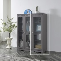 라인1300-400 장식장 진열장 틈새장 유리 양주 피큐어 인테리어, 그레이