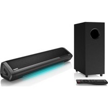 서브우퍼가 있는 TV용 사운드 바 2.1 깊은 저음 소형 사운드바 TV 모니터 스피커 BluetoothAUX광 연결이 PC 게임용 홈 시어터 서라운드 시스템 벽걸이형, 외부 서브우퍼