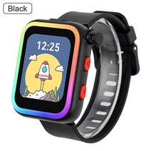 스마트 시계 GPS 추적기 어린이용 손목 스마트폰 카메라 1.69인치 화면, Black