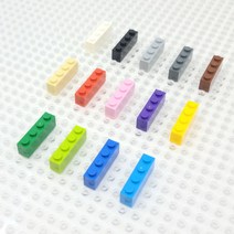 요고요 레고 호환 부품 커스텀 벌크 브릭 블럭 타일 플레이트 100G 소포장 패키지, [브릭 1 x 4] 보라색 100G