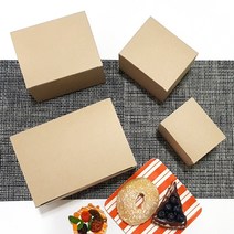 정사각 네이비 선물상자 ( 1호 2호 3호 ) 쿠키 마카롱 케이크 포장상자 답례품, 원터치 크라프트상자 4호