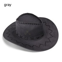 남녀공용 웨스트 드레스 실용적인 모자 카우보이 여성 남성 와일드 카우걸 서양 패션, [06] GRAY