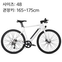 CITY Air 전기자전거 전동 스마트 로드 36V 10AH, 펄 화이트 48, 알루미늄