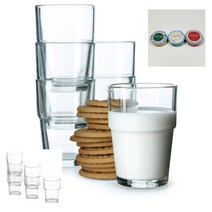 [무료배송]이케아온라인몰 가정용 투명 유리 물컵 쥬스컵 6p+DASHY행주, 유리 170ml 6P+DASHY행주1개