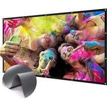 NIERBO 200인치 프로젝터 스크린 메탈 주변 조명 차단 2.4 게인 3D 영화 169 홈 시어터 뒷마당 파티 사무실용, 180 inch