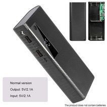 파워뱅크 자작배터리 캠핑용배터리 5x1865 0 보조베터리 상자 휴대용 5V USB 전화 충전 DIY 쉘 홀더 (배터, 02 BK