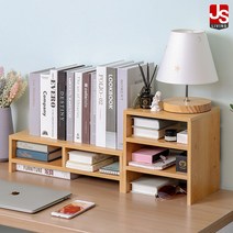JS리빙 책상용 책꽂이 나무 선반 정리 사무용 책상위 간이 정리함 책장 겸 수납장 모니터 받침대 미니 전면 분리 인테리어 프린터 책상 원목 수납함 L_3 20*73*27, 깔끔한 받침대 [조립식X전체높이27cm]