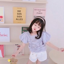 크리스탈하우스 여아 퍼프소매 블라우스 [T217]