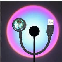 라탄스탠드조명 갓 라탄조명스탠드 무드등 led usb 일몰 야간 프로젝터 휴대용 라이트 벽 사진 침실 거실 생일 파티 장식, 보라색 푸른 빛